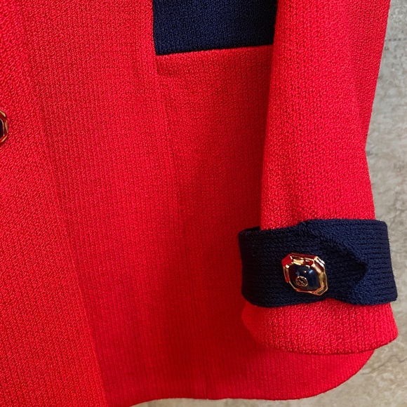 St John's By Marie Gray Red/Navy Jacket NWT - Picture 3 of 6